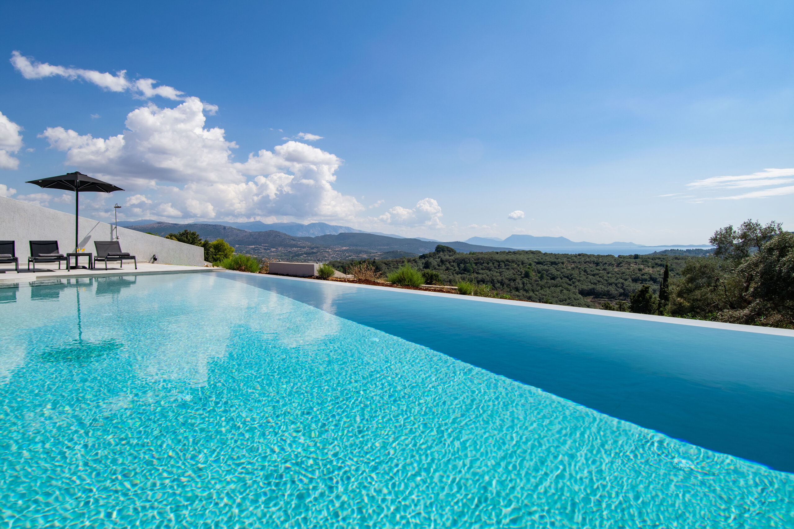 Luxury eco-friendly cave villa with infinity pool and sea view in Apolpaina, Lefkada