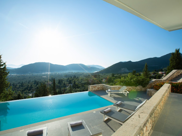 Luxury villa for sale in Nydri, Lefkada, with private pool and views of Skorpios Island